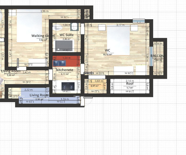Cozy charming apartment 2 rooms + 2 bathrooms