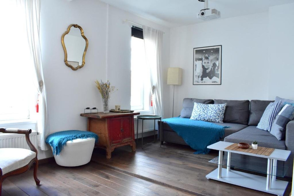 Rooftop terrace loft apartment, home cinema preview