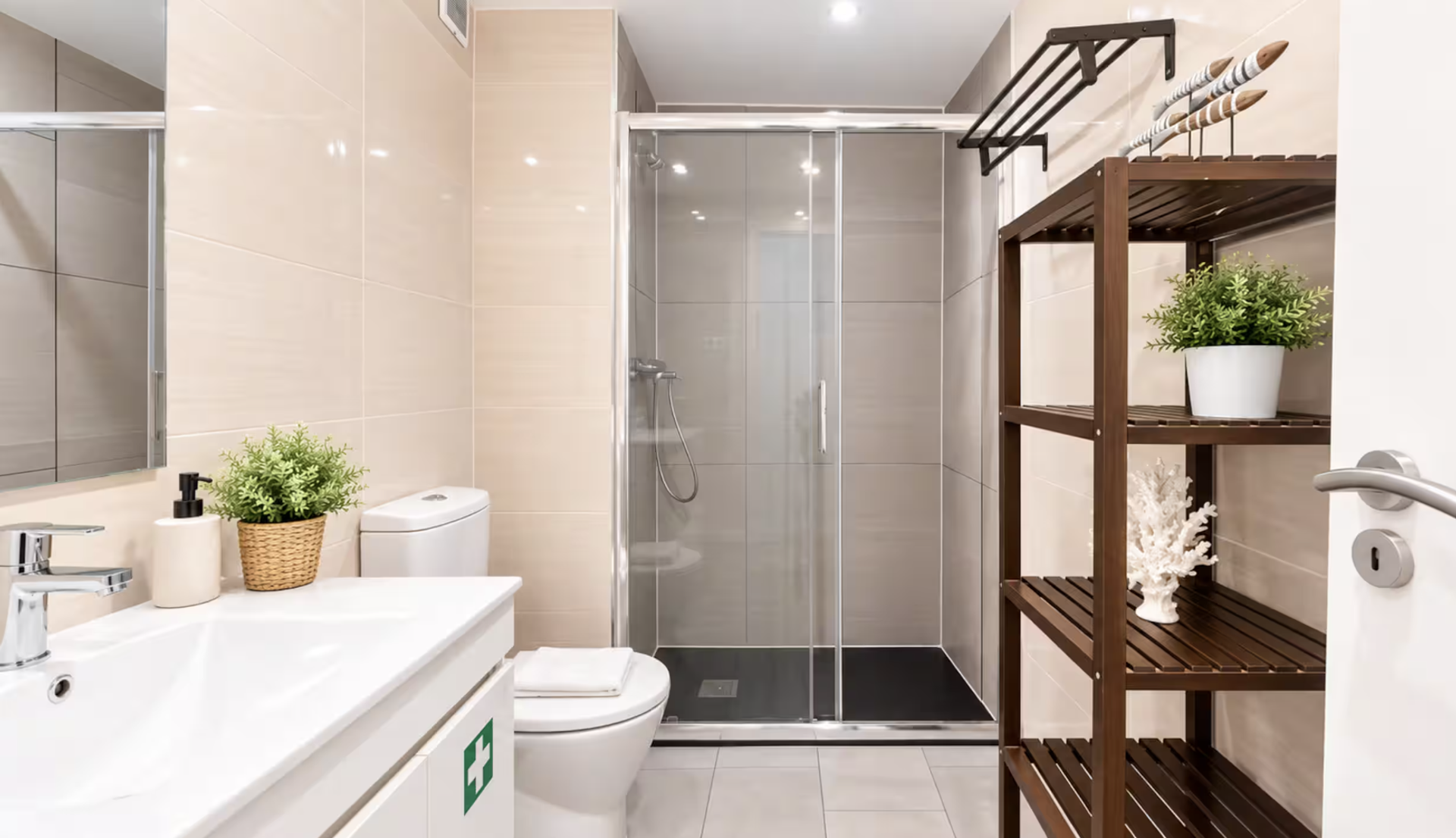 Bathroom with walk-in shower