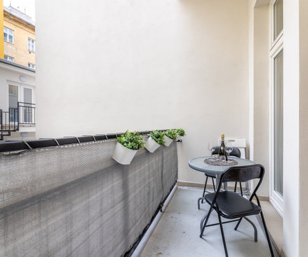 City Center studio apartment with balcony