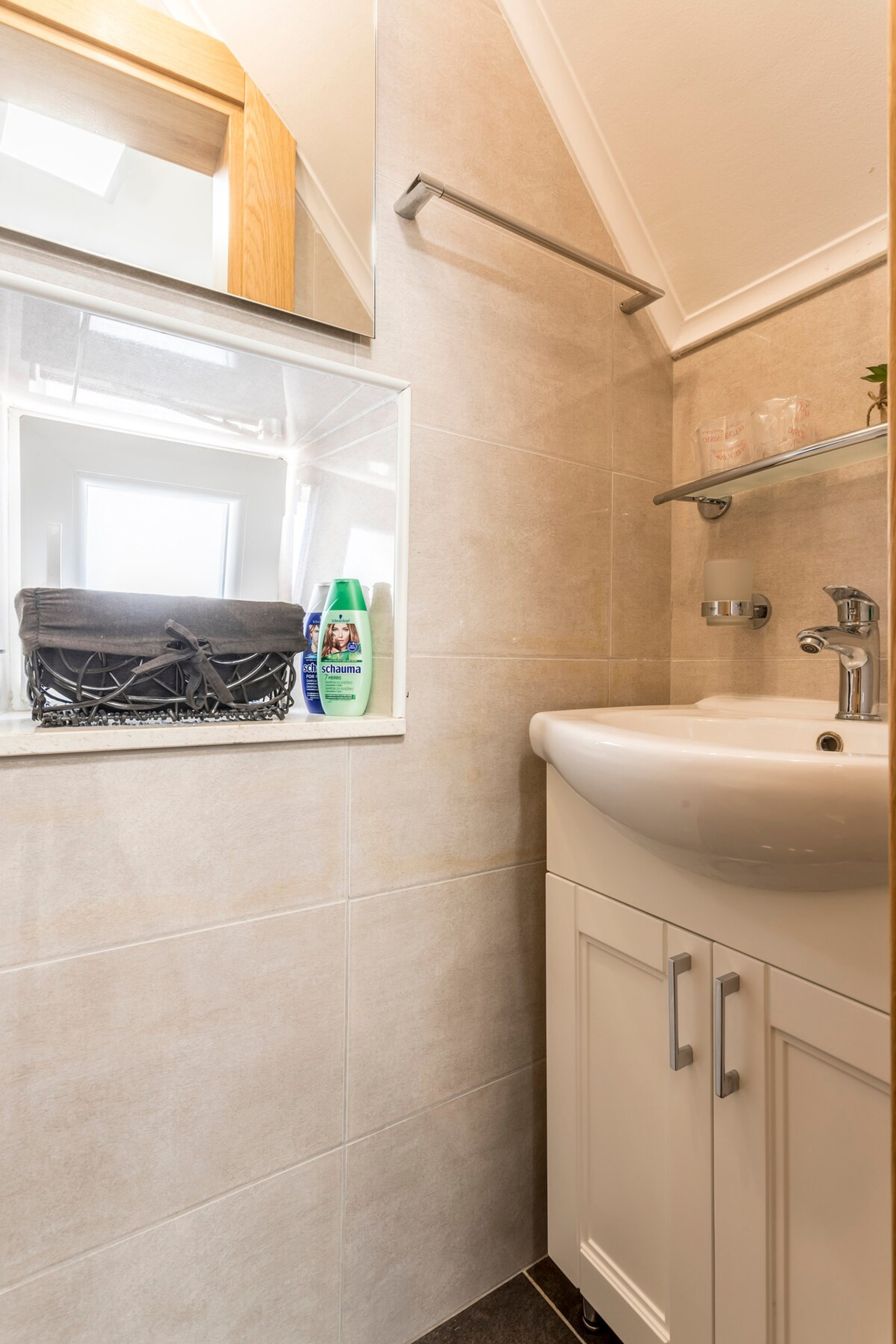 Toilette and sink. 
