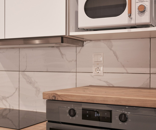 The microwave and the oven