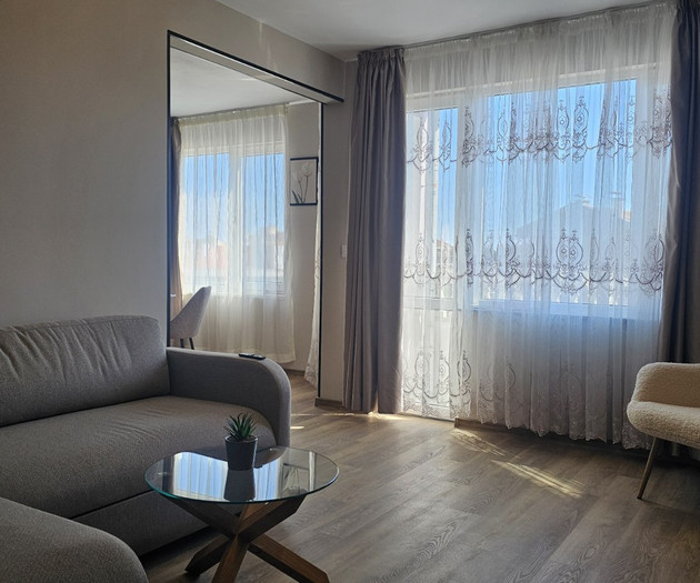 Living room with armchair and sofa