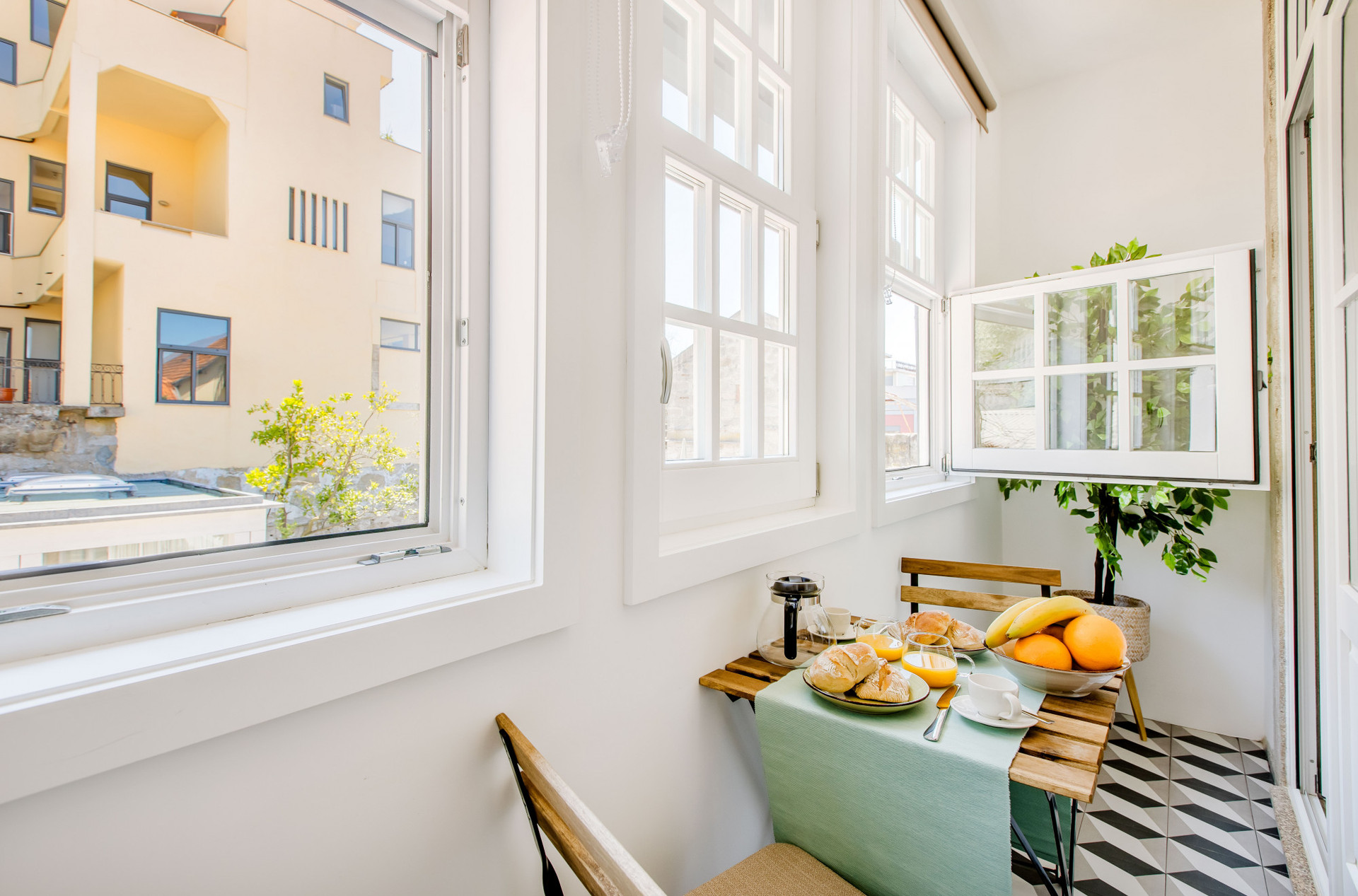 Glazed Balcony with Table for 2