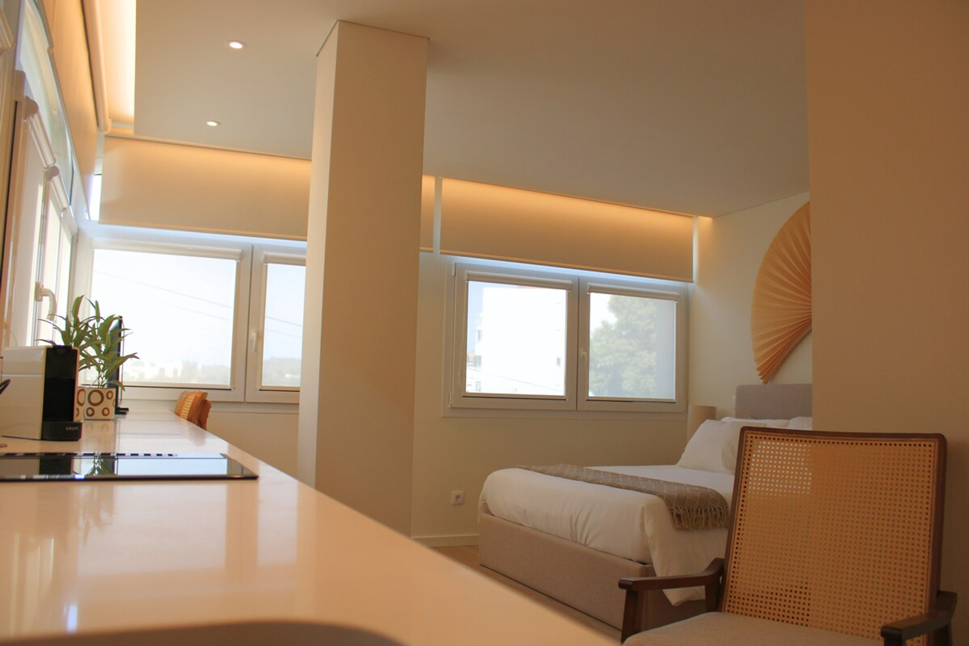 Bed, View, Kitchen or Kitchenette, Bed, Bed, View (from property/room), Kitchen or kitchenette, Bedroom