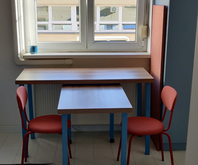 Dining table by window