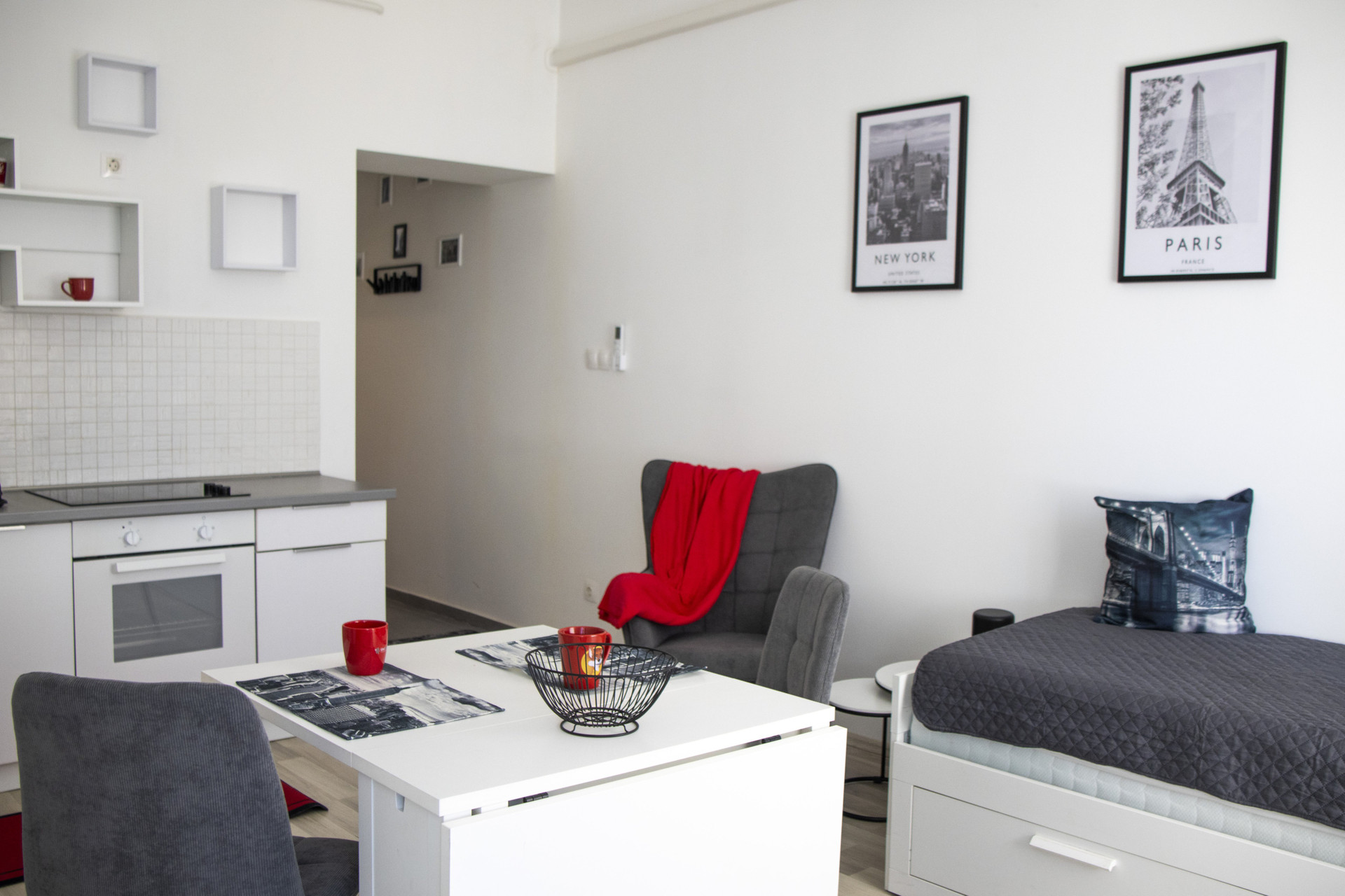 Kitchen and living area combo