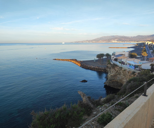 Coastal view with cliffs and sea