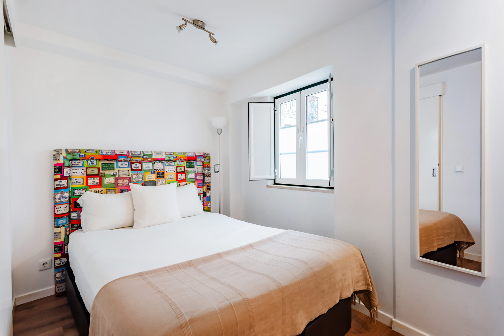 Sleeping area. Note that the apartment opens directly onto the street.