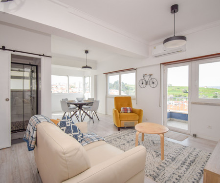 T2 apartment with panoramic view of  the Tejo