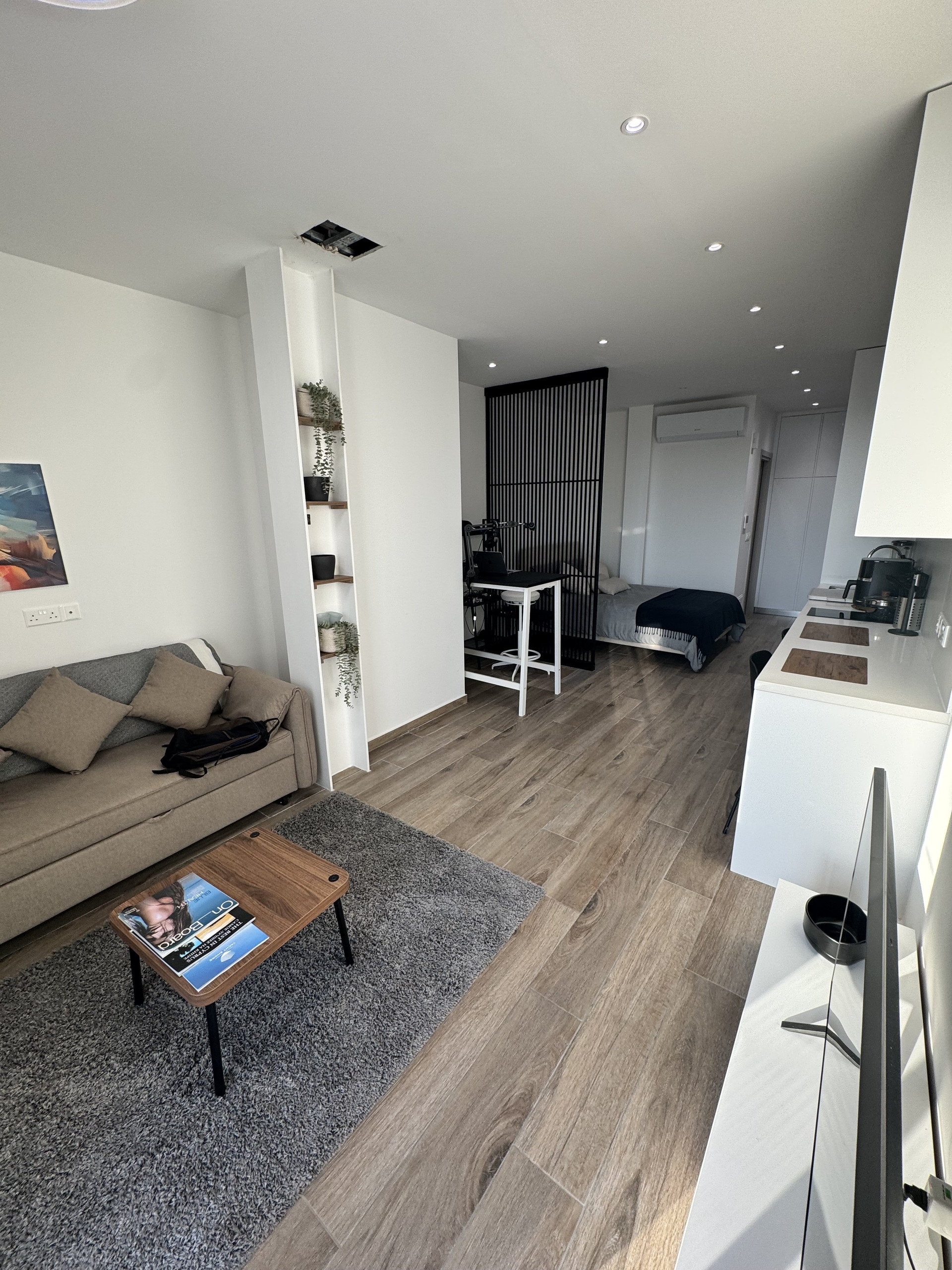 Living room with sofa and TV