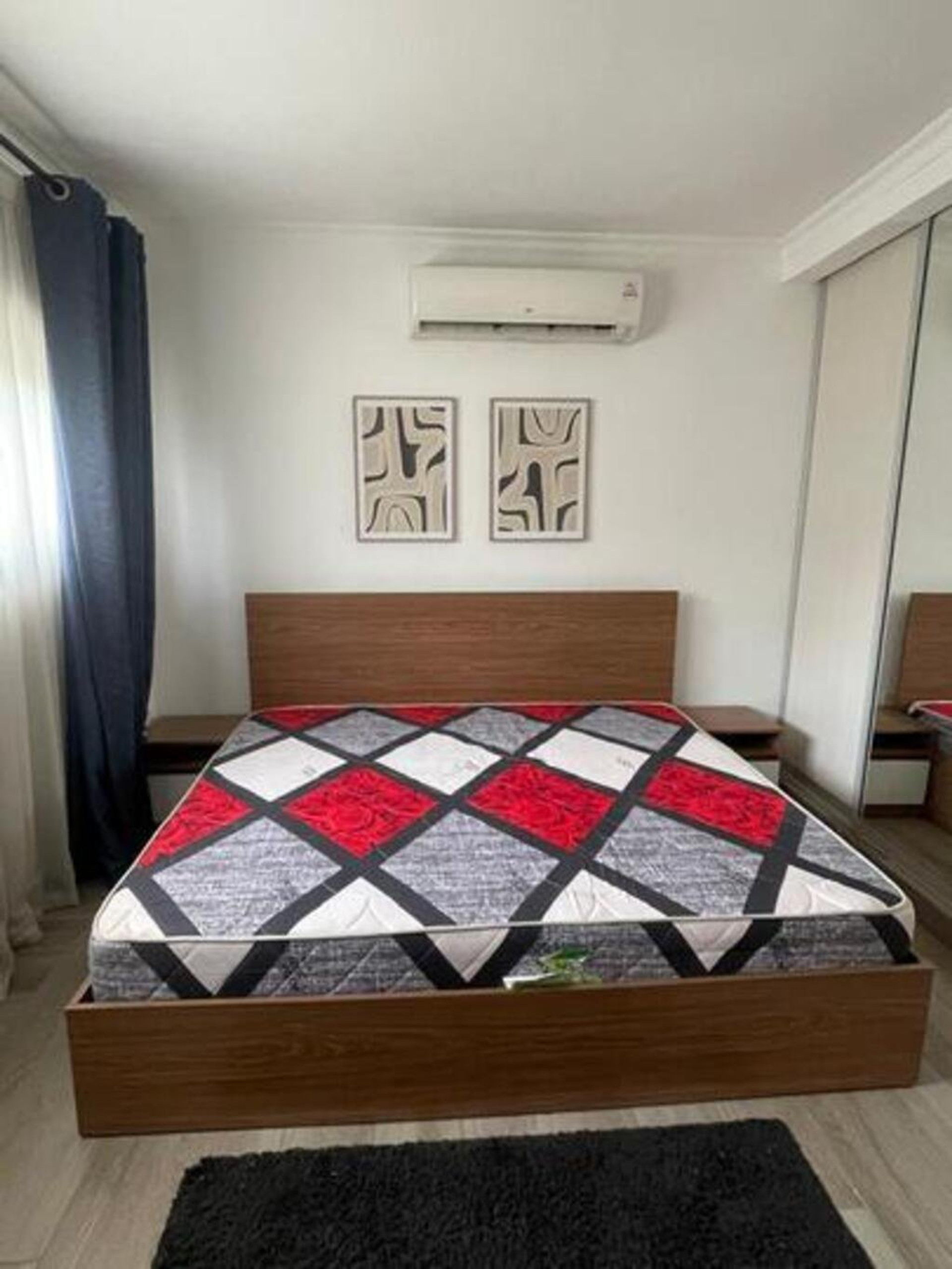 Bedrooms The apartment features two well furnished bedrooms with comfortable beds, wardrobes, and calming interiors. Each room is designed to provide privacy, comfort, and relaxation.