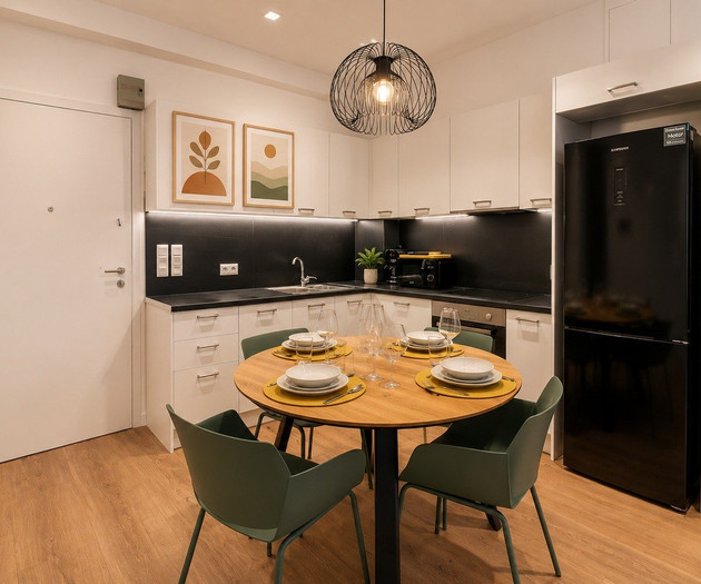 Kitchen with dining table