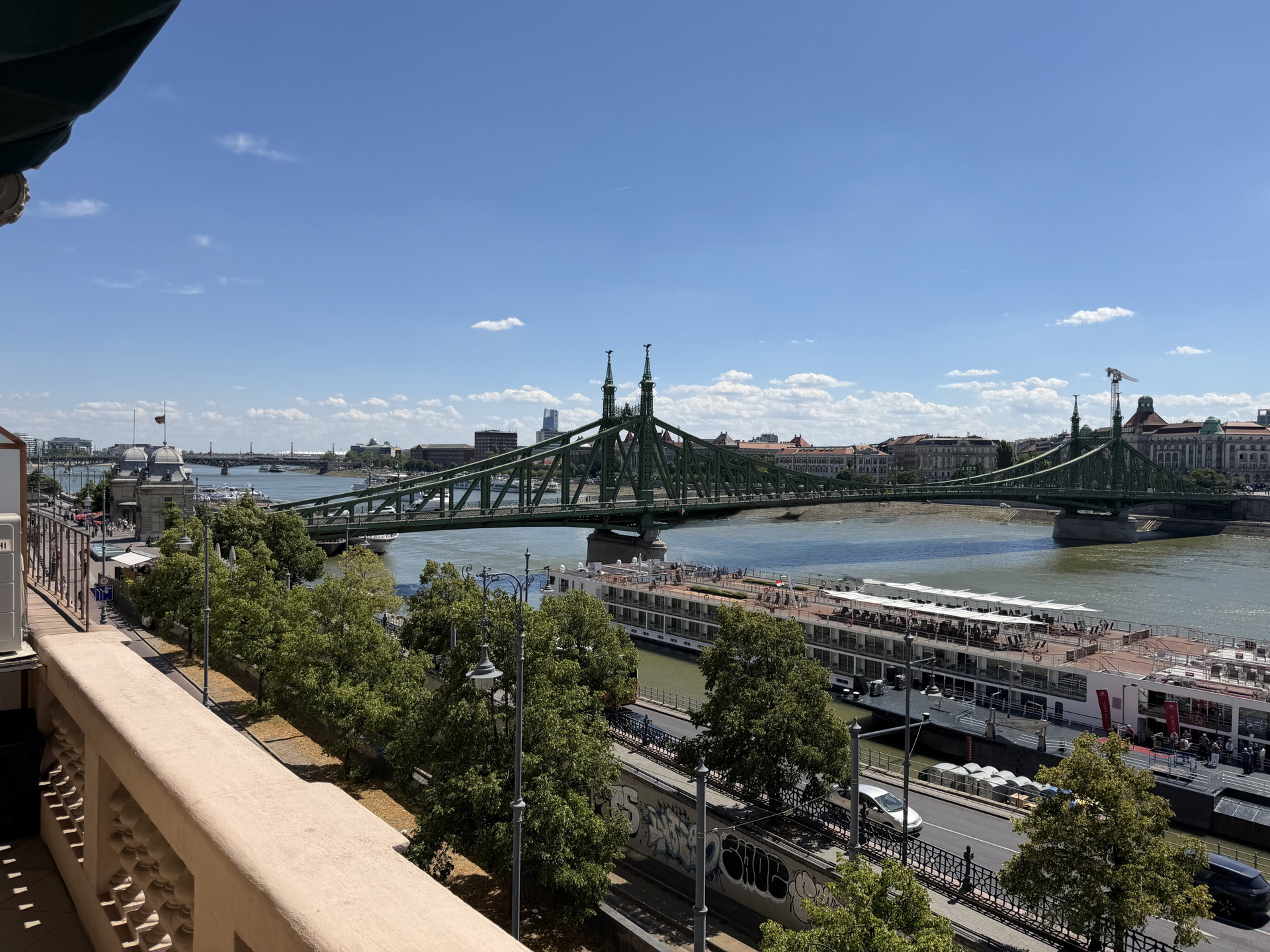 Liberty Bridge view from balcony