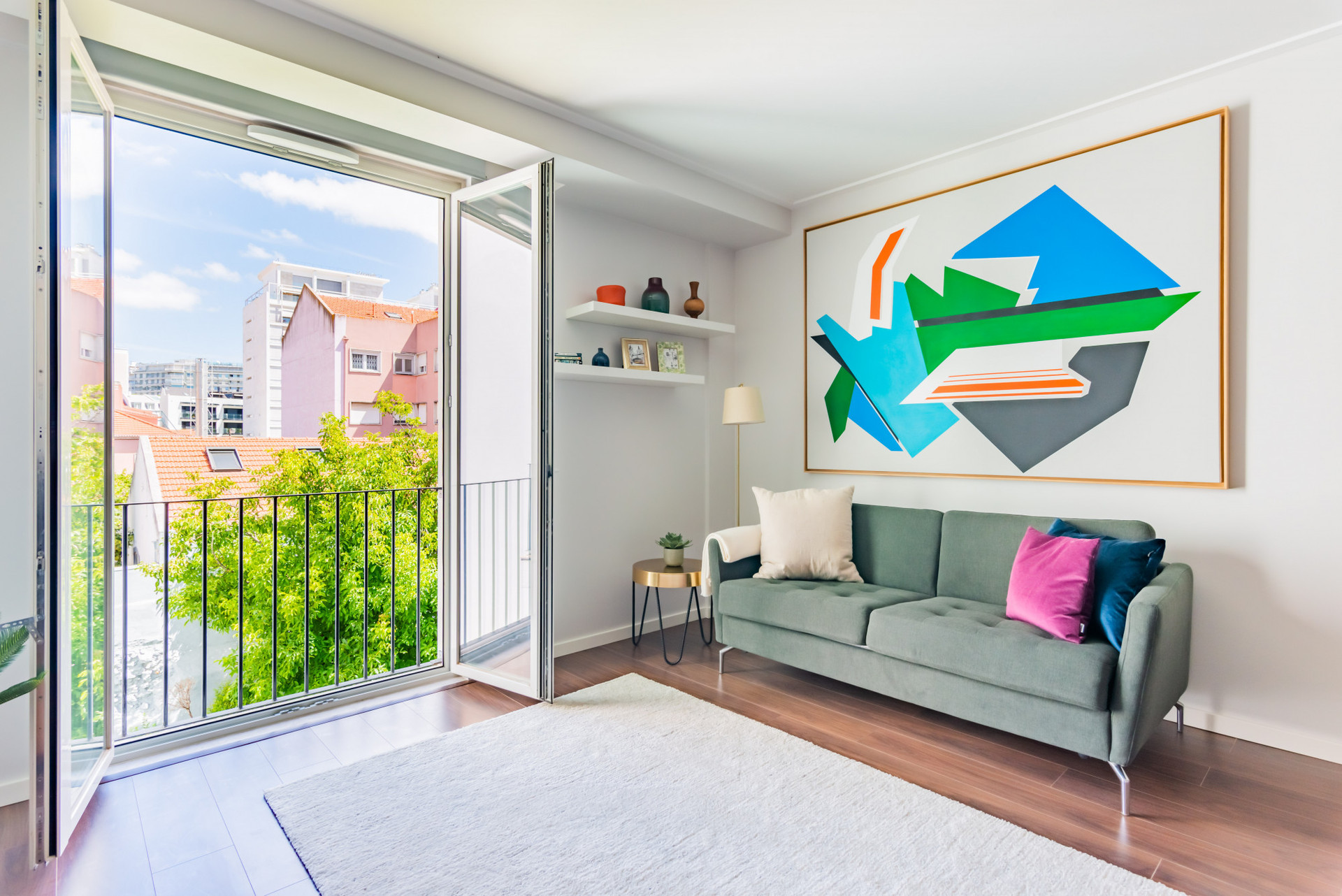 Living Room with A/C and Sofa-Bed
