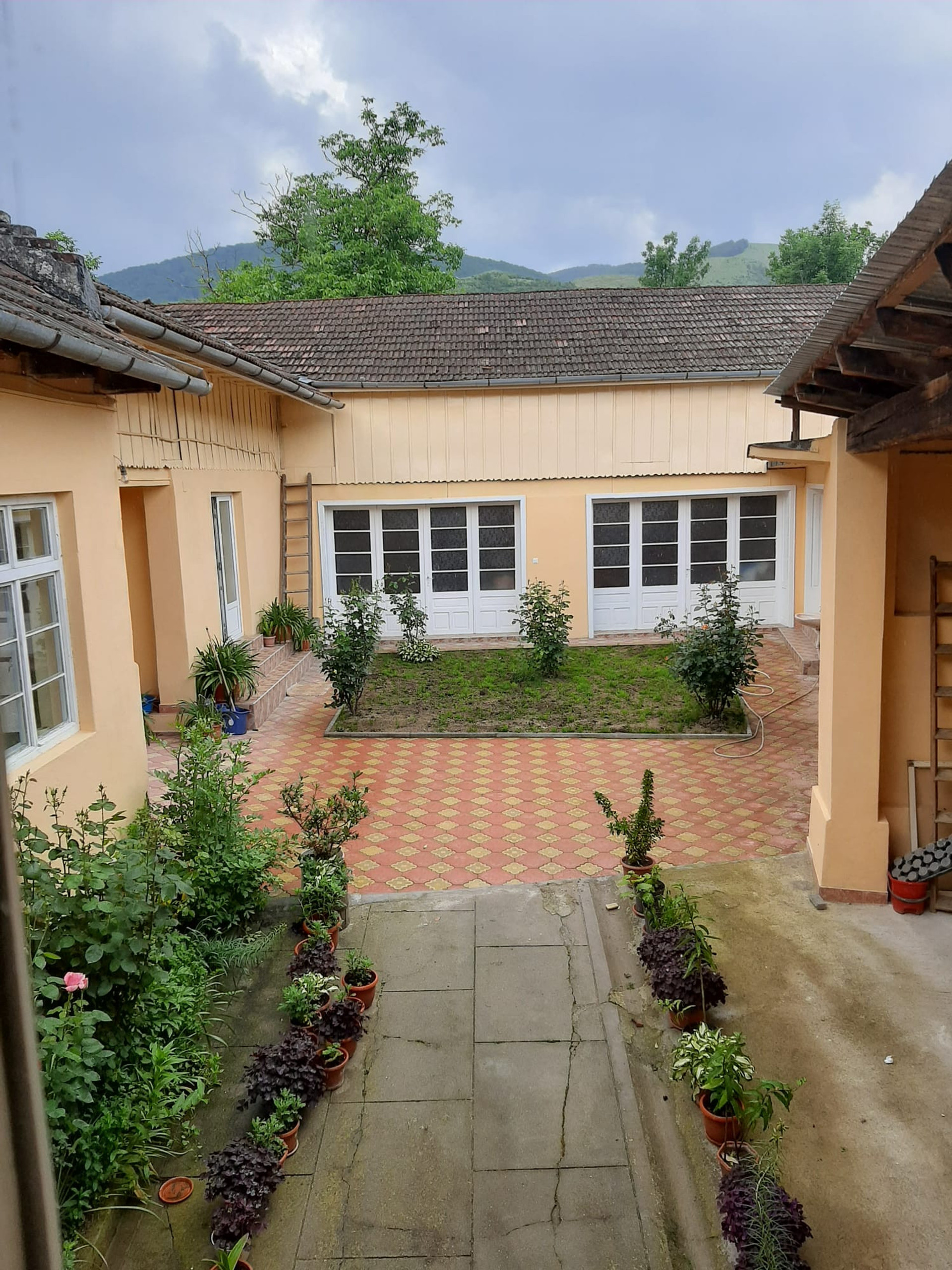 The inner courtyard of the house