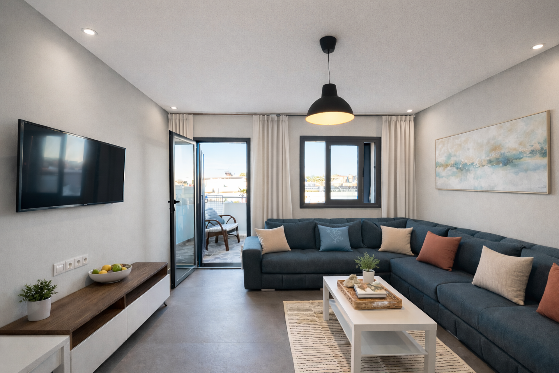 Living room with balcony access