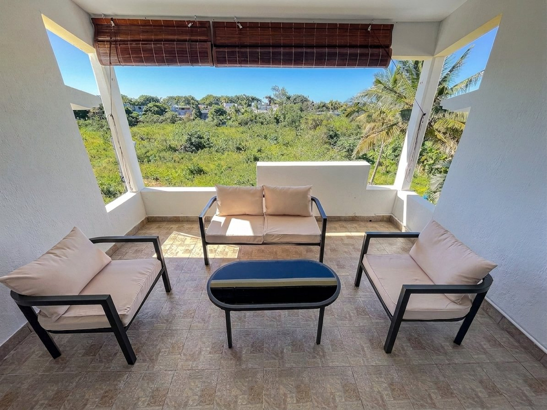Balcony with garden view