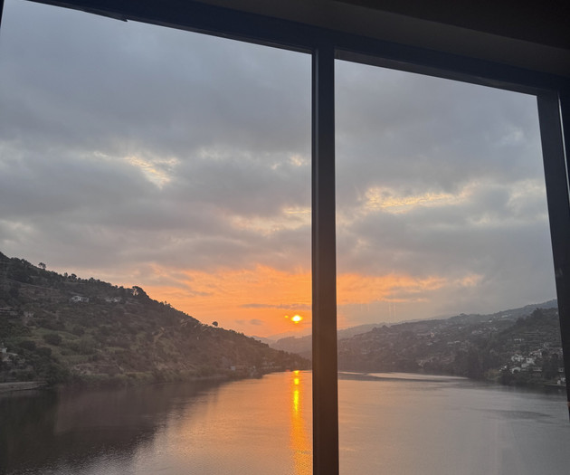 Sunset view from window