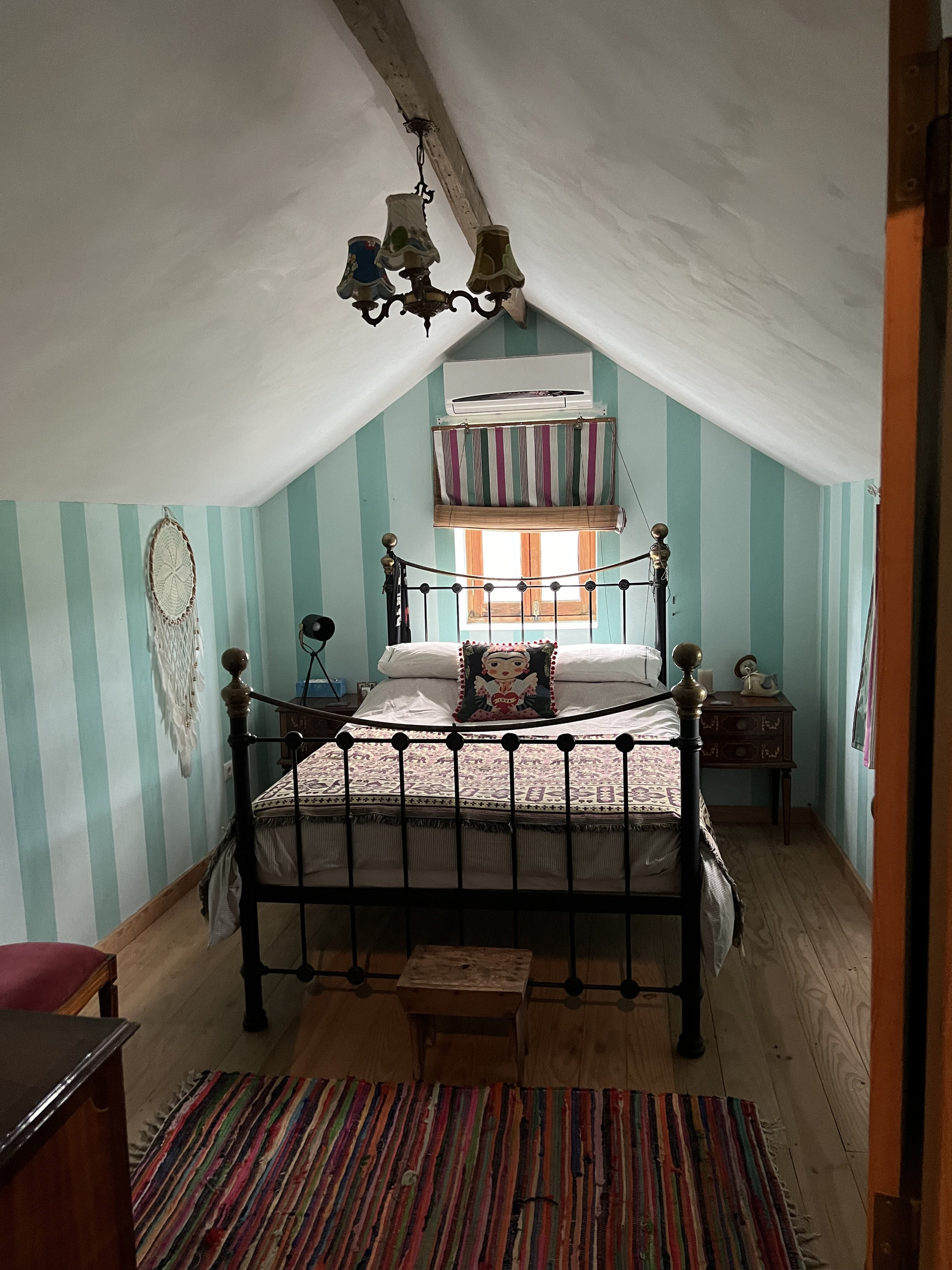 Bedroom with iron bed