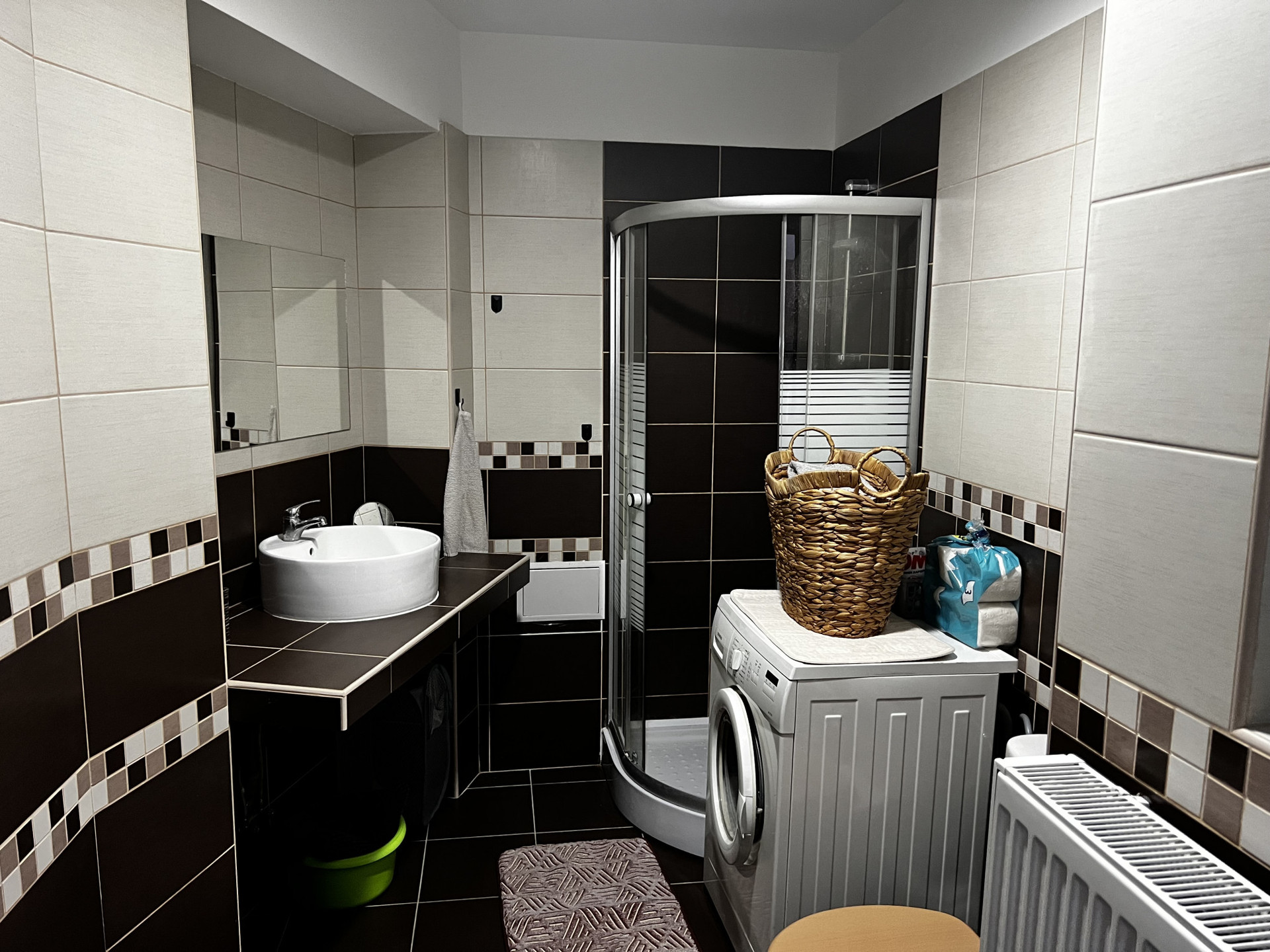 Bathroom sink shower washer