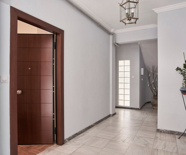 The apartment's door