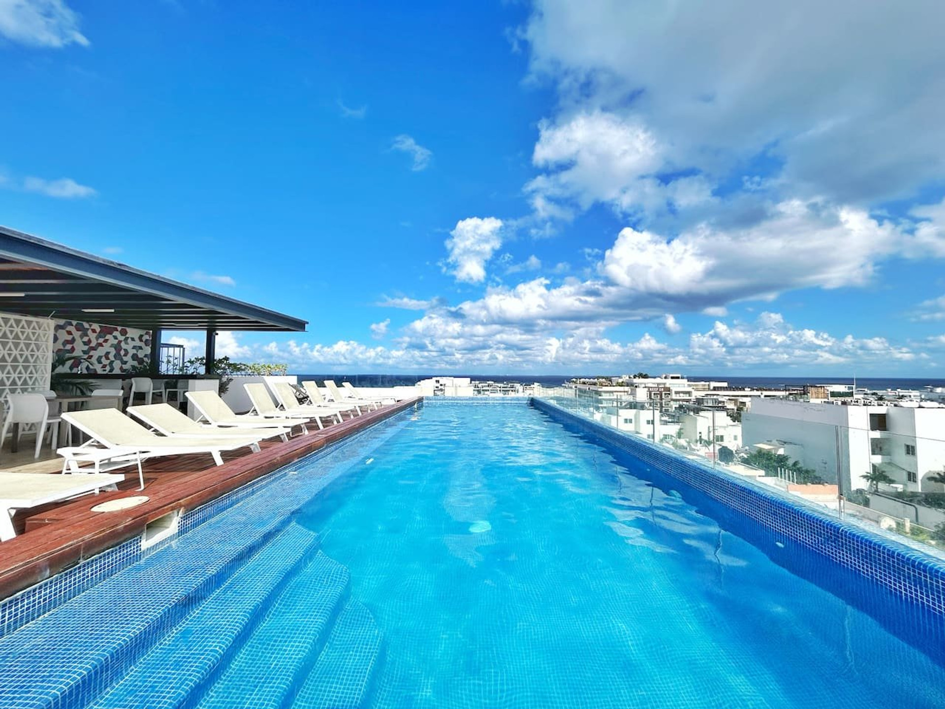 Pool lounge area view
