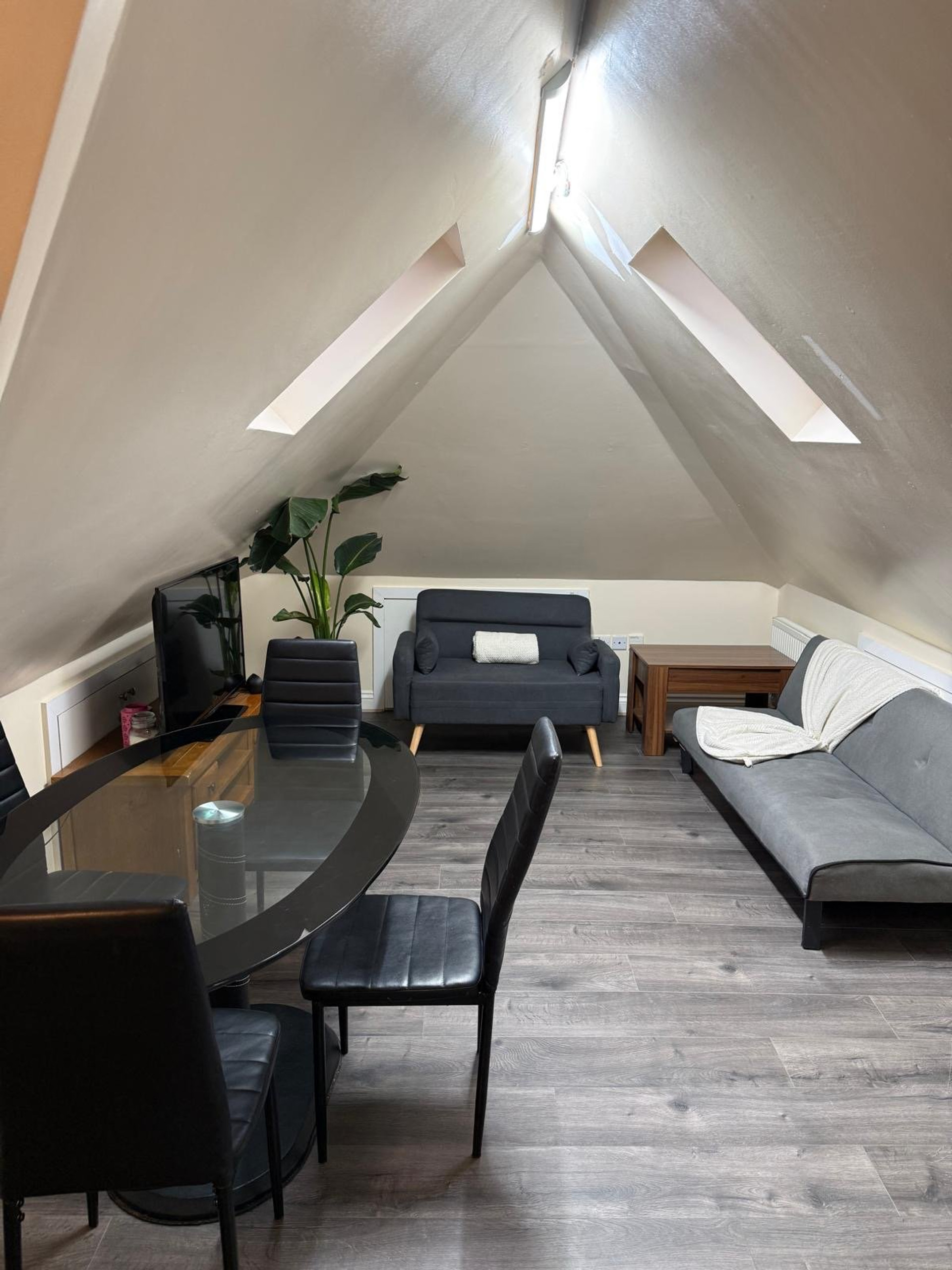 Open plan living dining area
