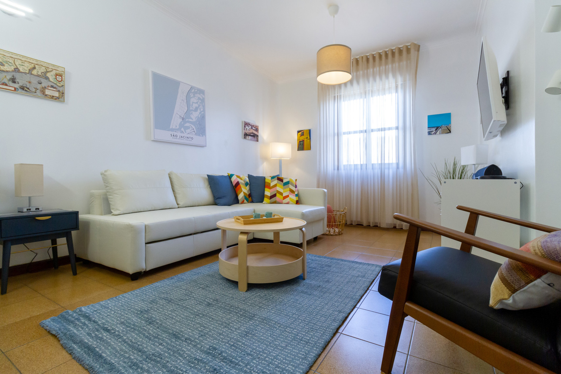 Partial view of the living room in Casa dos Jacintos Apartment A (Ground Floor), São Jacinto, Aveiro - Portugal