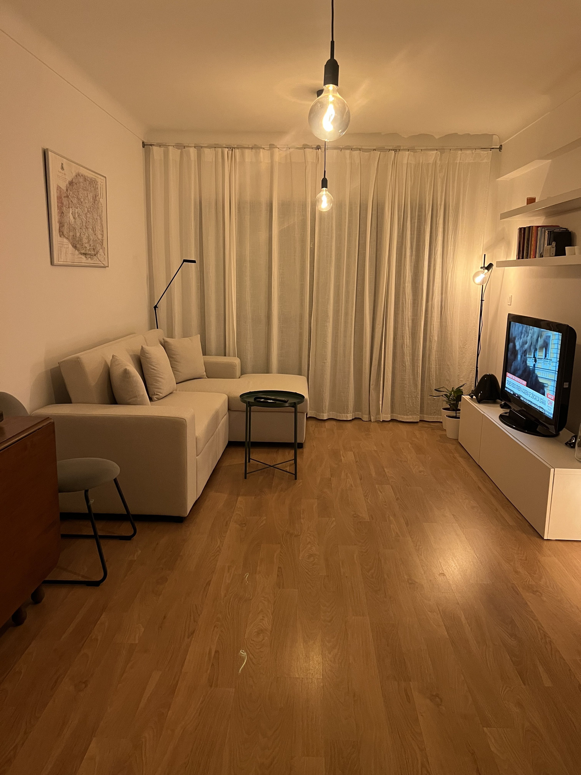 Living room with sofa and TV