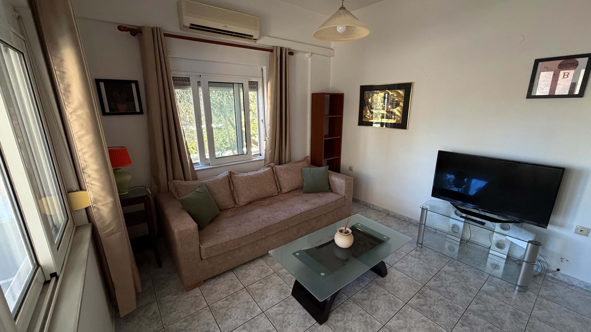 Living room with sofa and TV