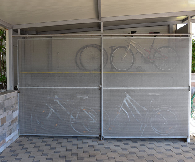 Bike storage under carport