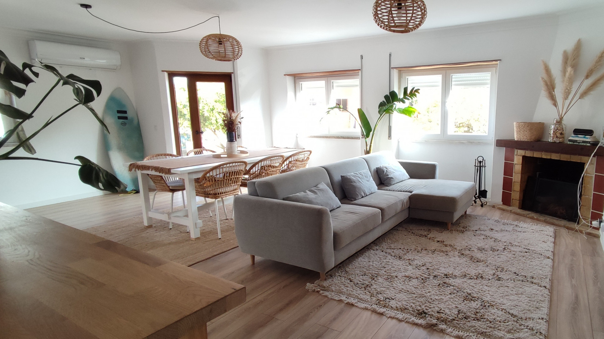 Shared space - Open space view. Living room and dinning room view 