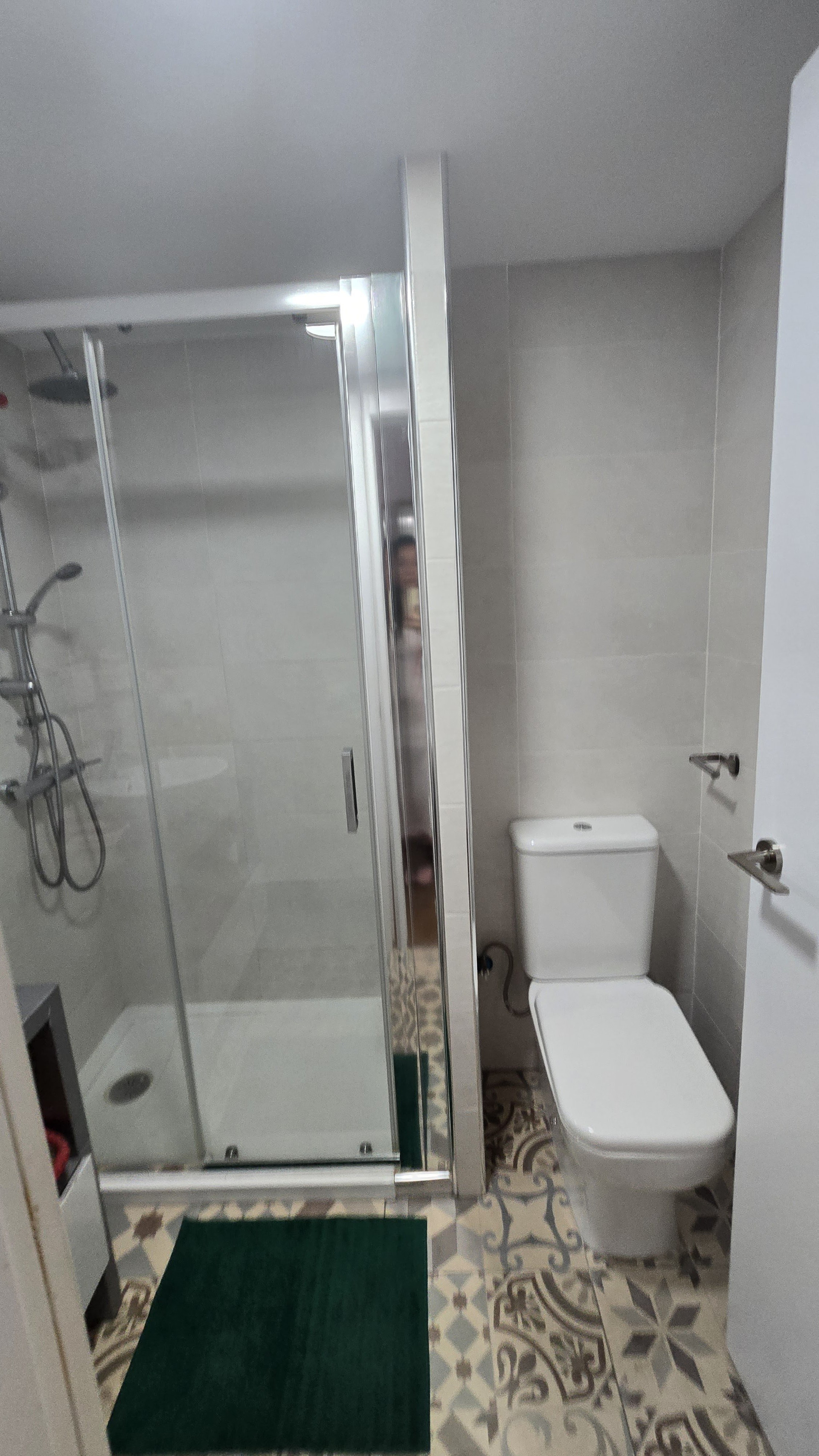 Bathroom with glass shower