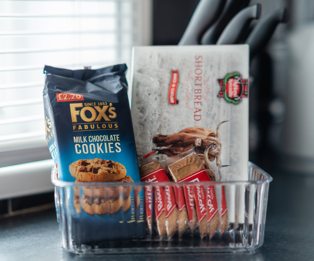 Snacks provided in kitchen