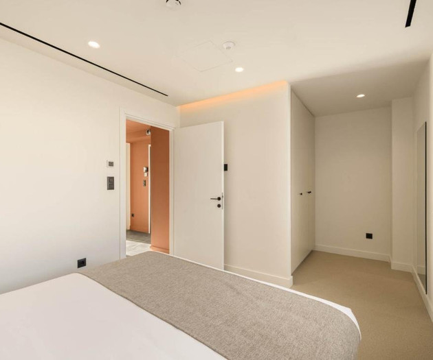 Bedroom with hallway view