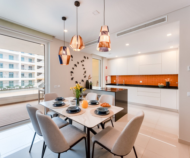 Dining area next to kitchen