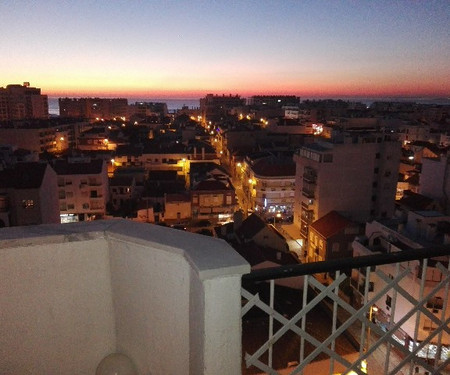 Apartment sunset view at sea