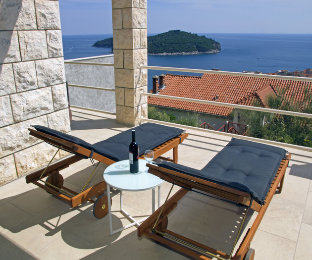 Old town and sea view
