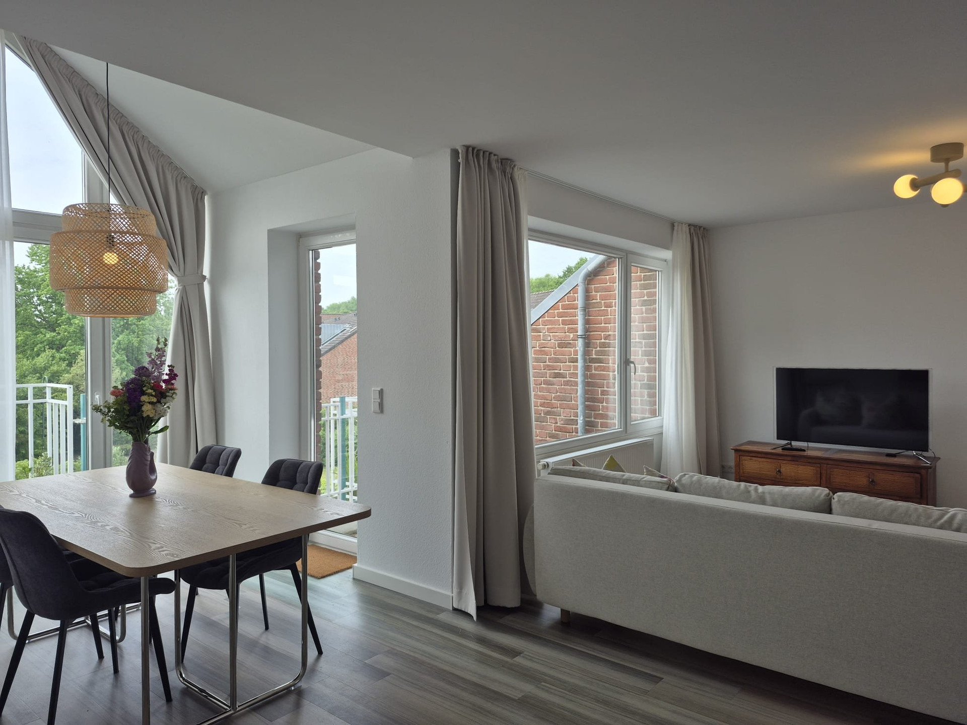 Open plan living dining room