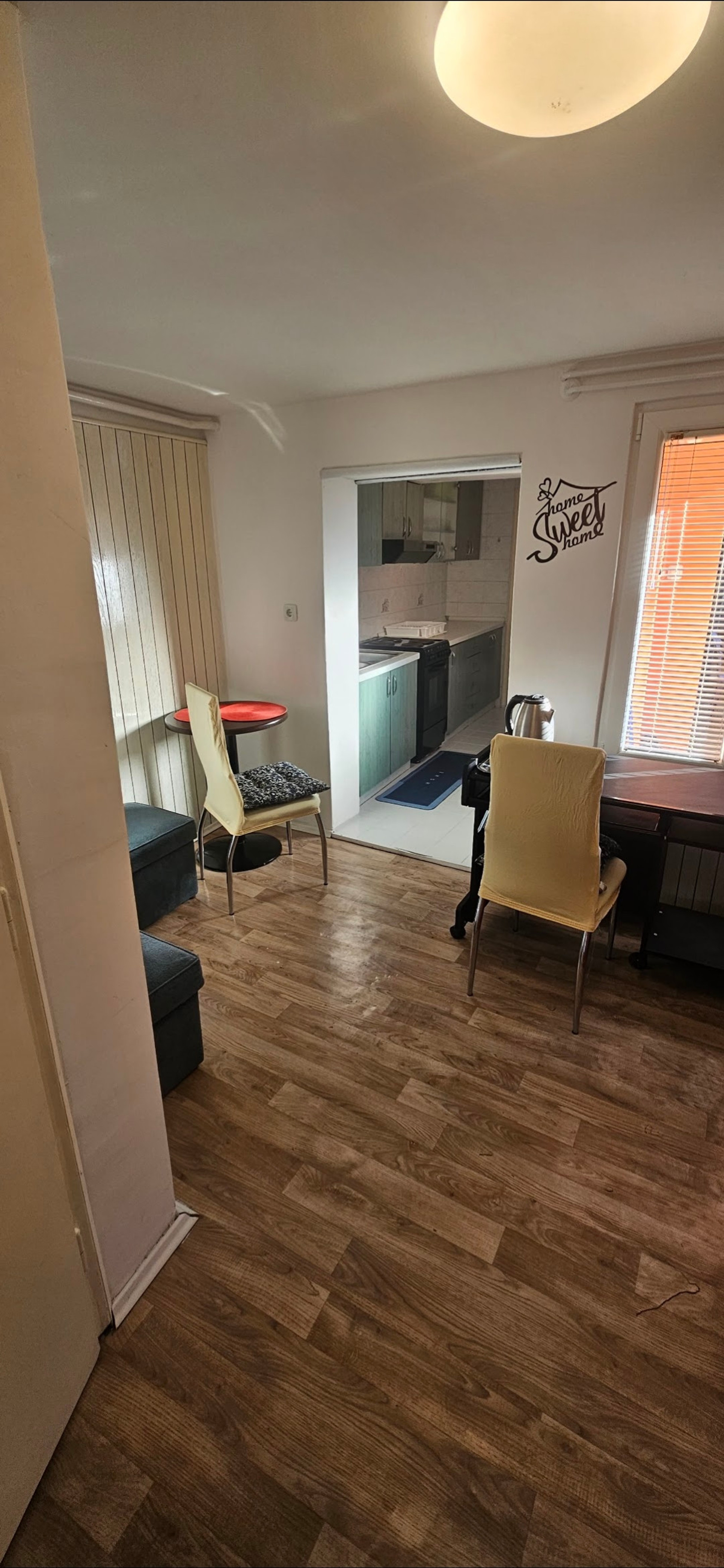 Living room open to kitchen