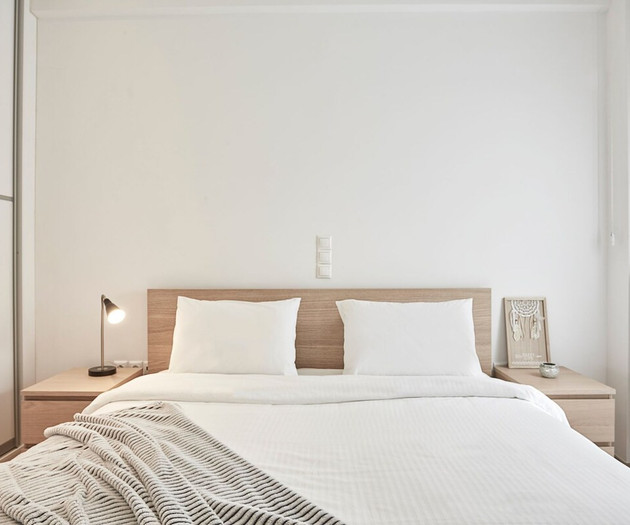 The bedroom's bed