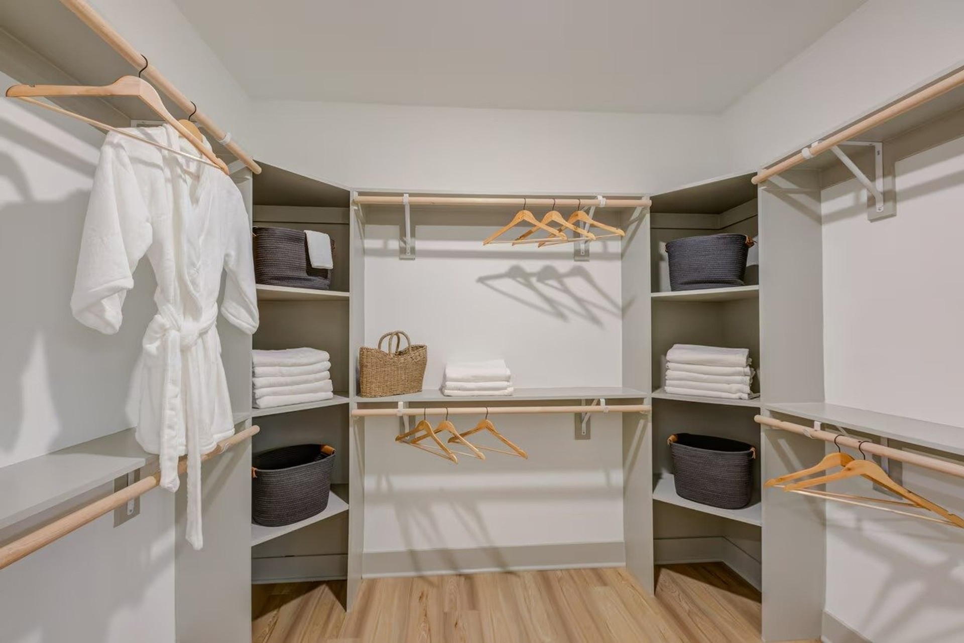 Walk-in closet with shelving