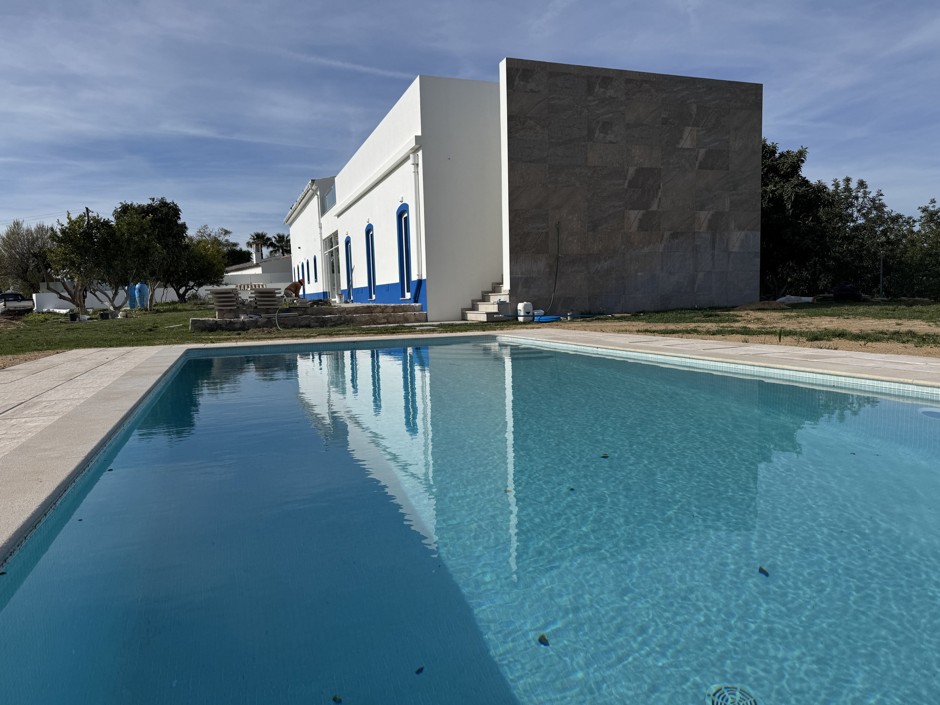 Pool with house view