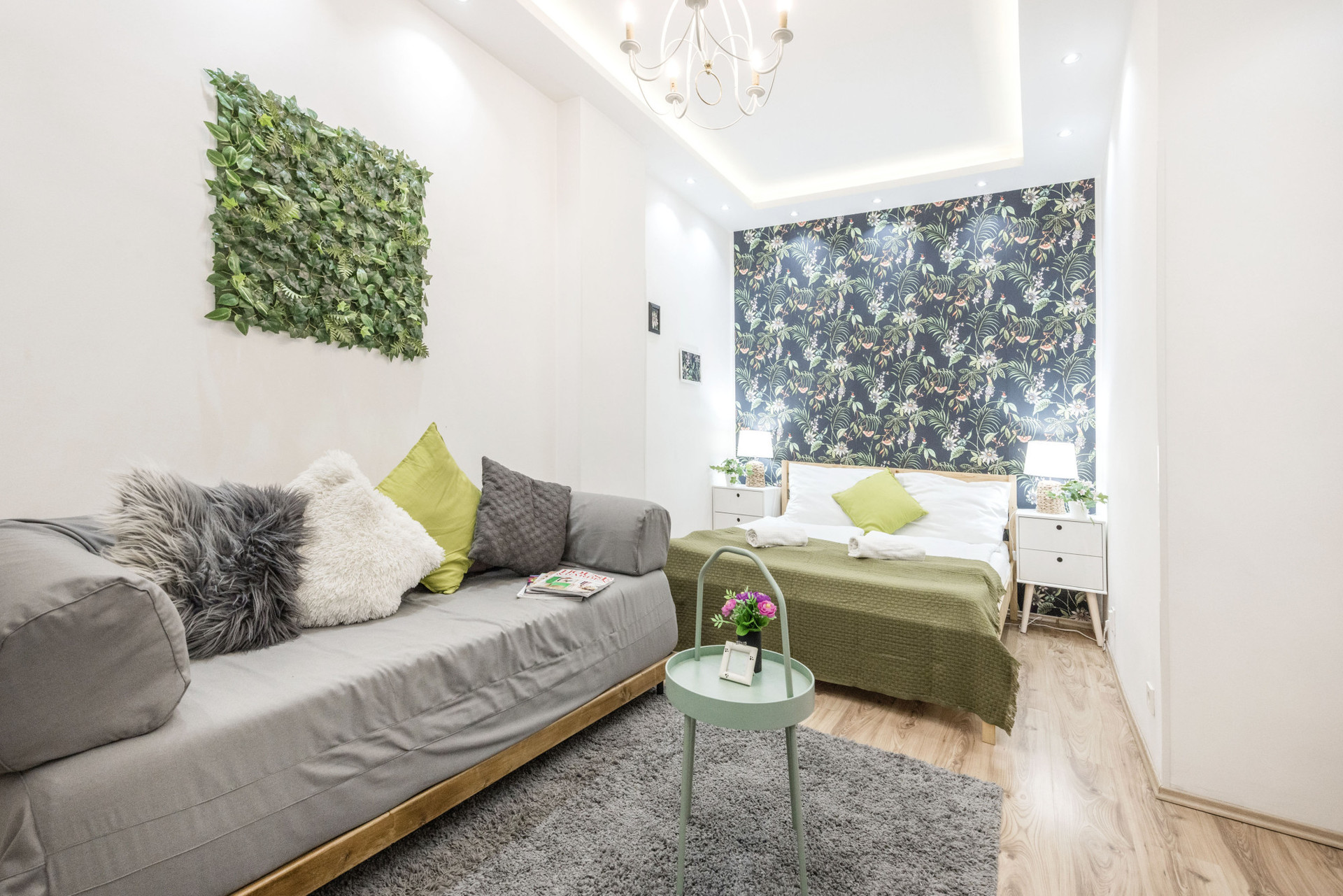 living room + bedroom