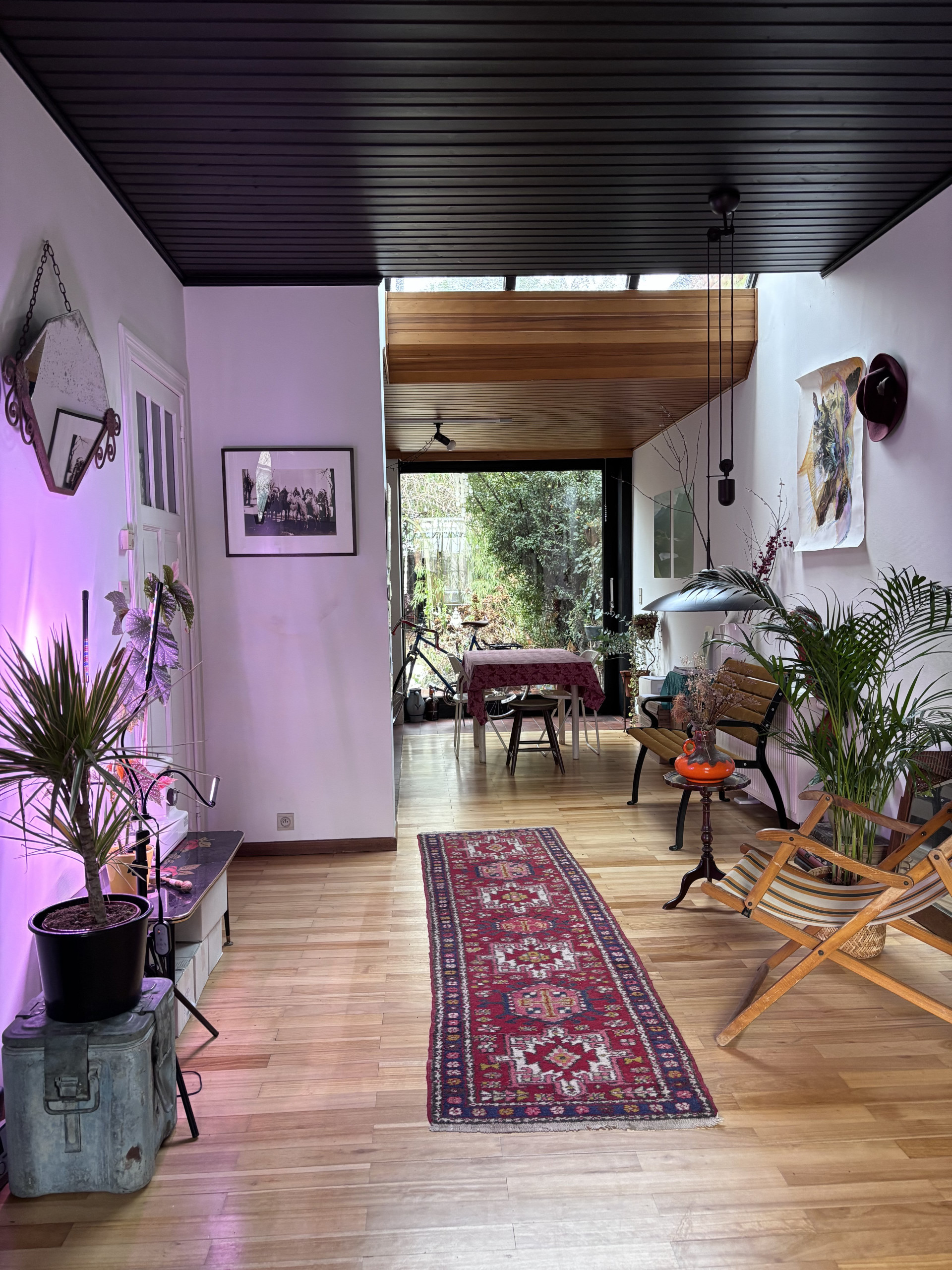 Living room and dining room