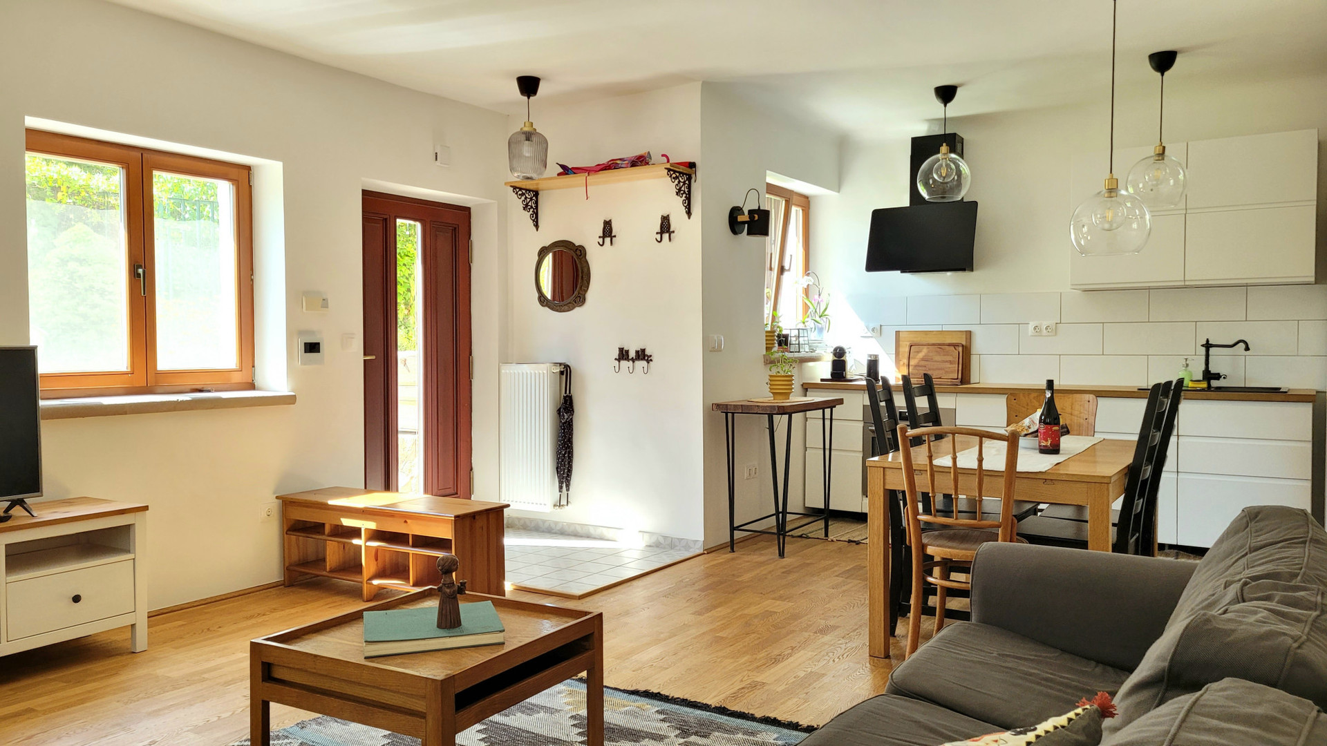 Living room and kitchen