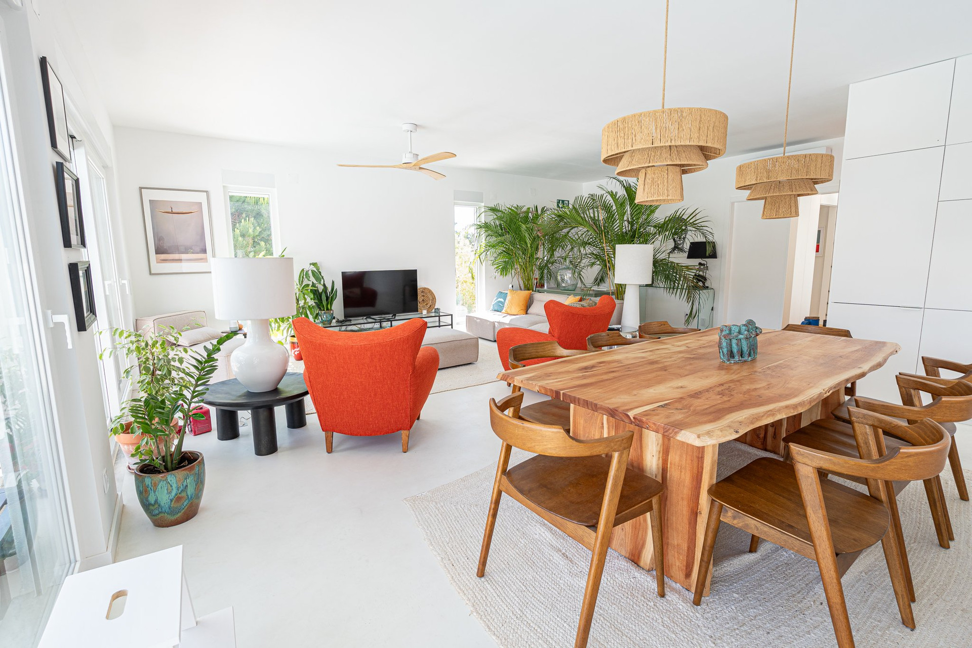 Living and dining area combo