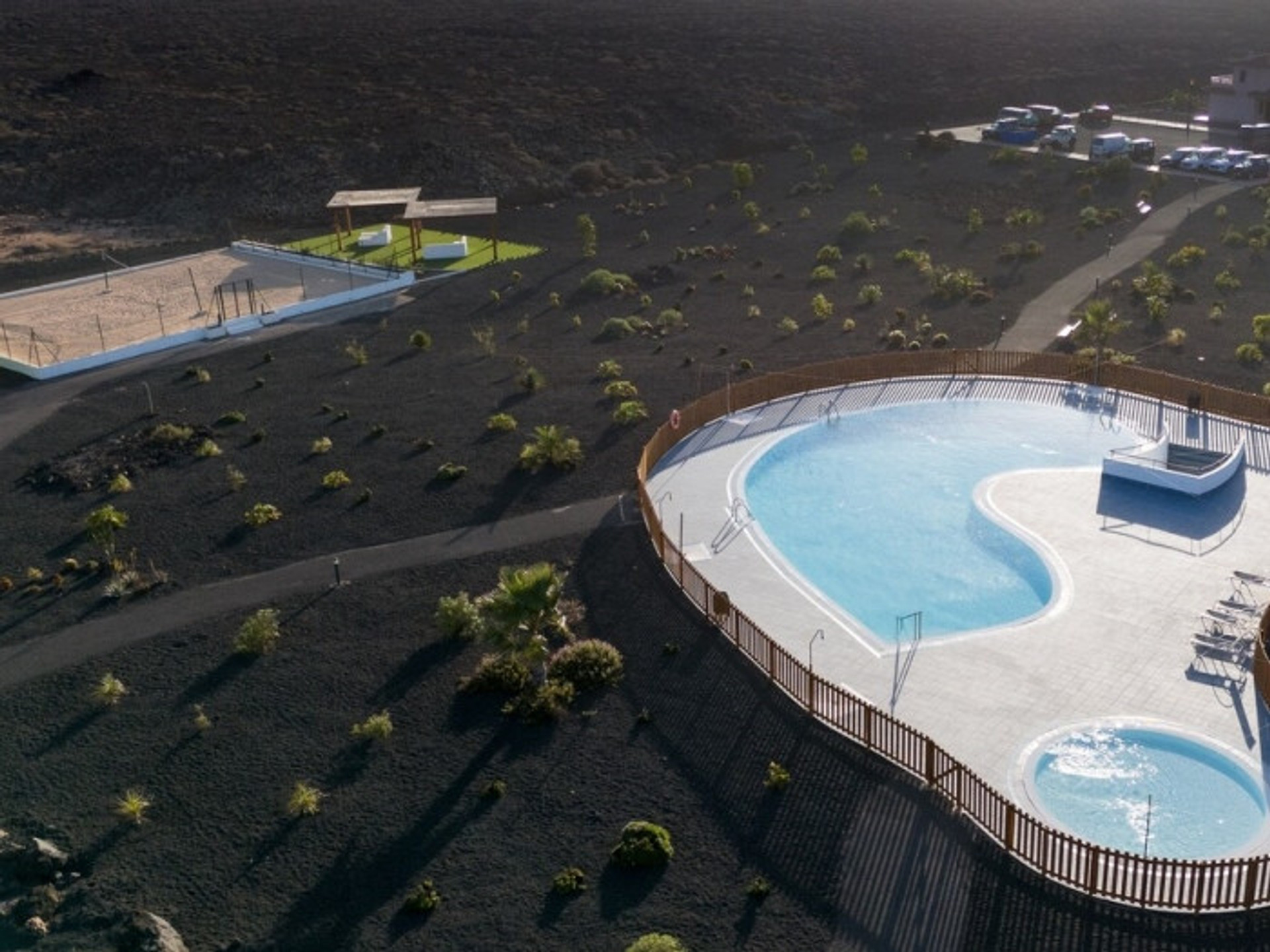 Aerial view of community pool