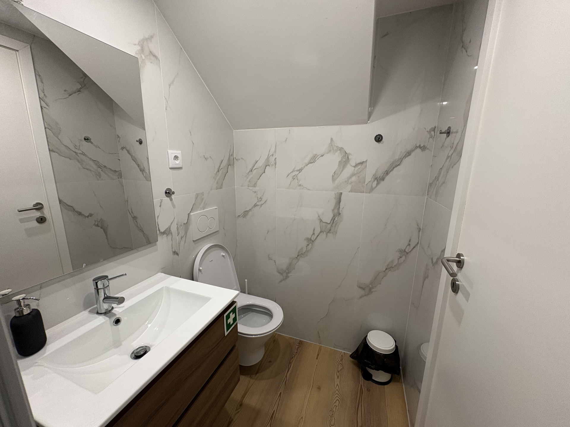 Compact bathroom with toilet